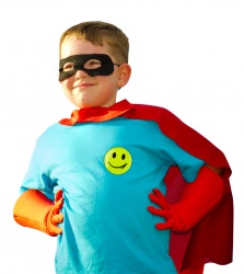 Reflexní připínací odznak - smajlík žlutý Reflexní připínací odznak - smajlík žlutý